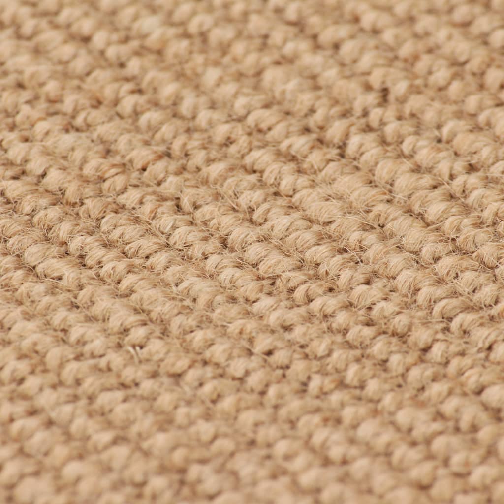Area Rug Jute With Latex Backing Natural