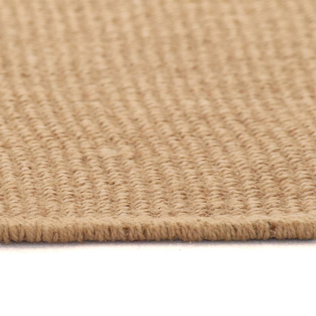 Area Rug Jute With Latex Backing Natural
