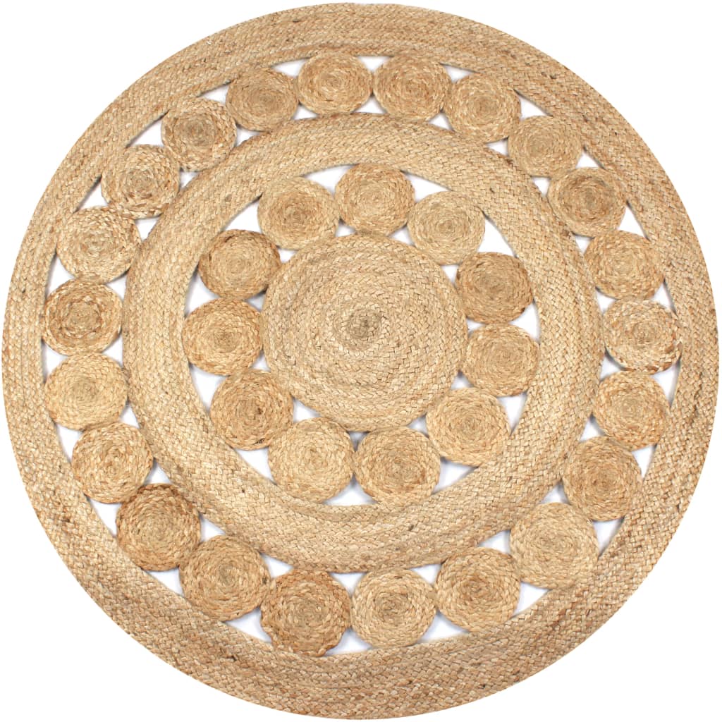 Area Rug Braided Jute Round