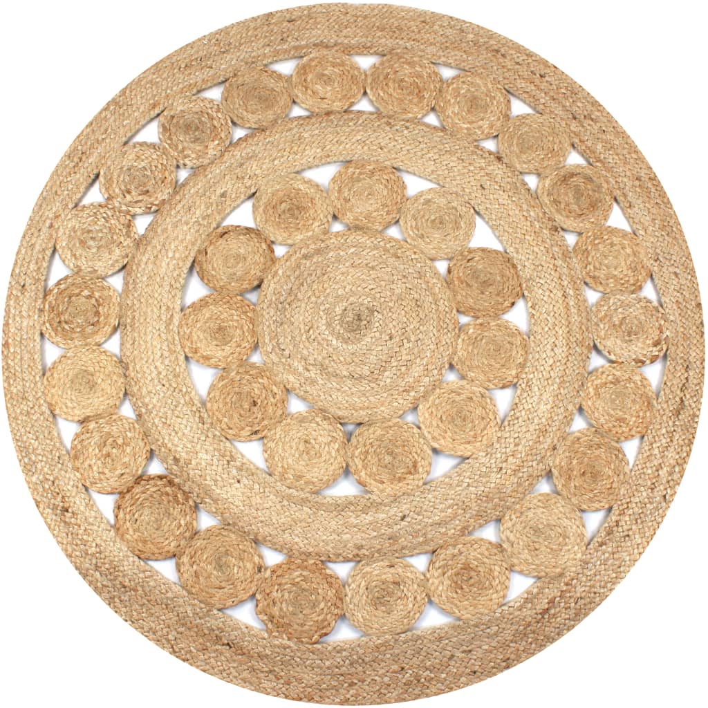 Area Rug Braided Jute Round