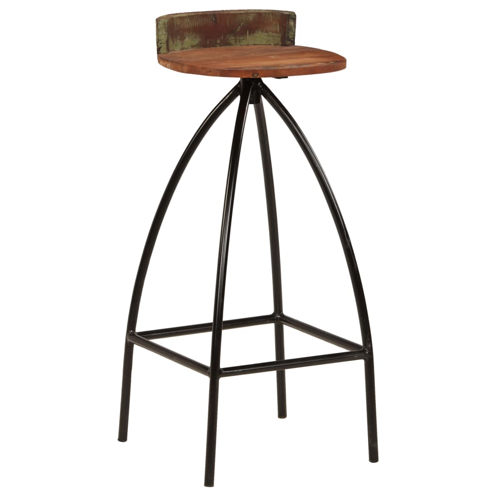 Bar Chairs 2 Pcs Solid Reclaimed Wood