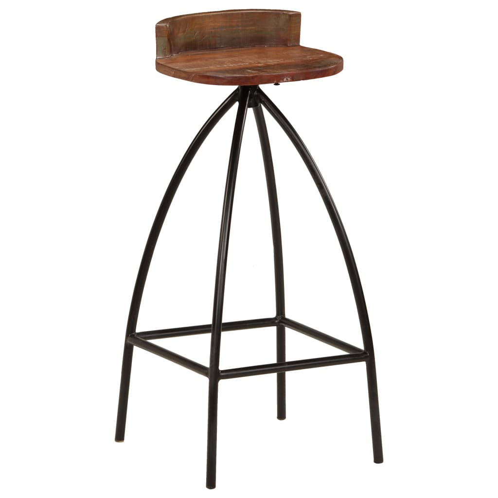 Bar Chairs 2 Pcs Solid Reclaimed Wood