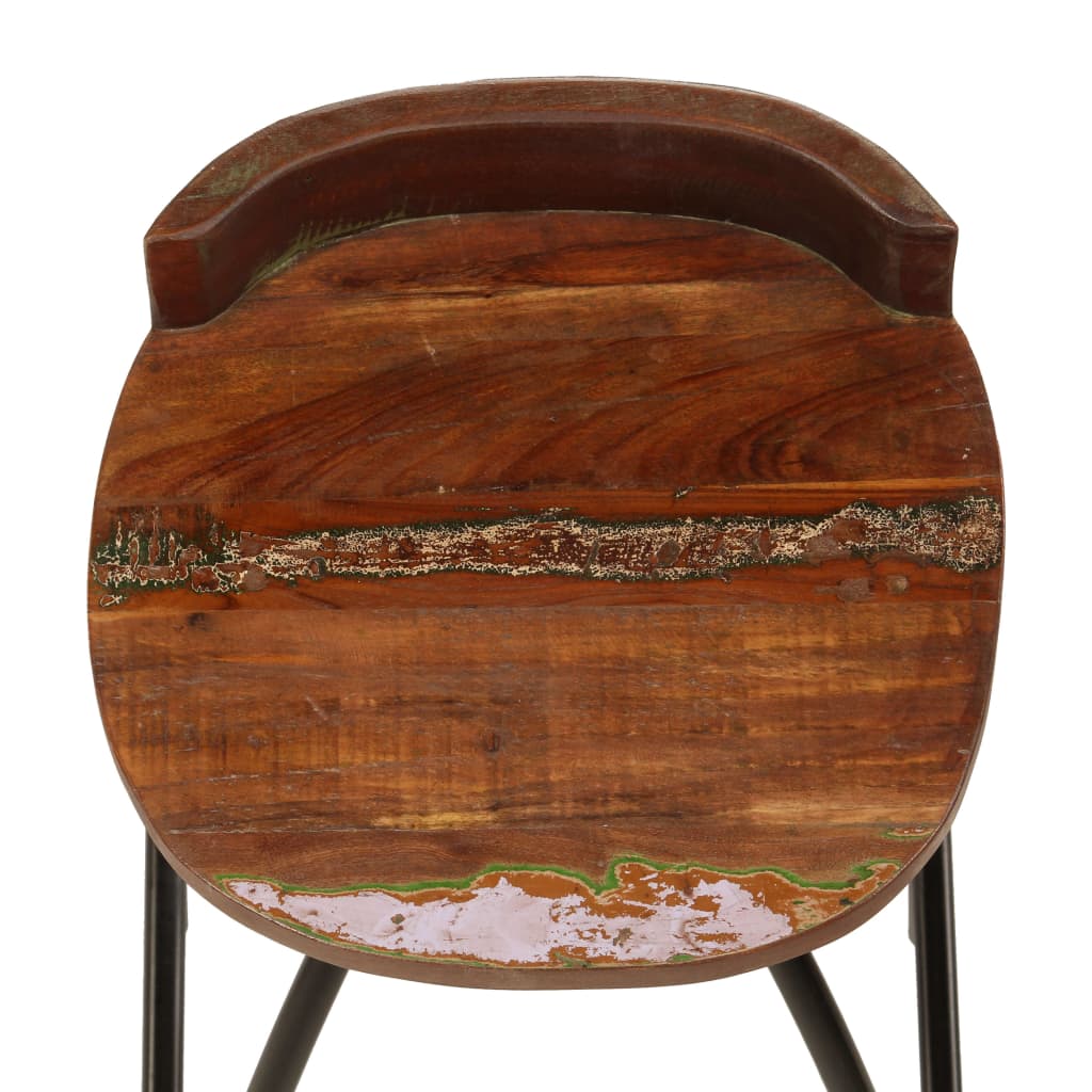 Bar Chairs 2 Pcs Solid Reclaimed Wood