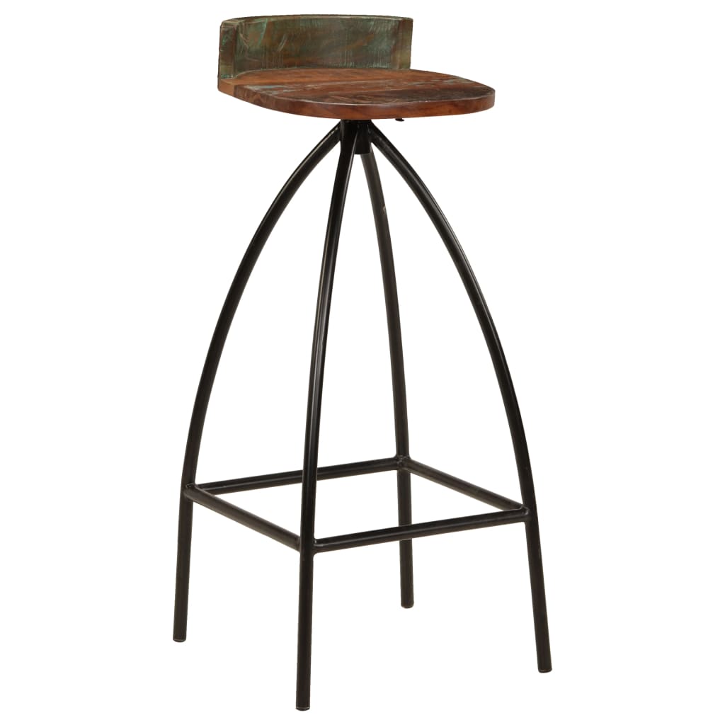 Bar Chairs 2 Pcs Solid Reclaimed Wood