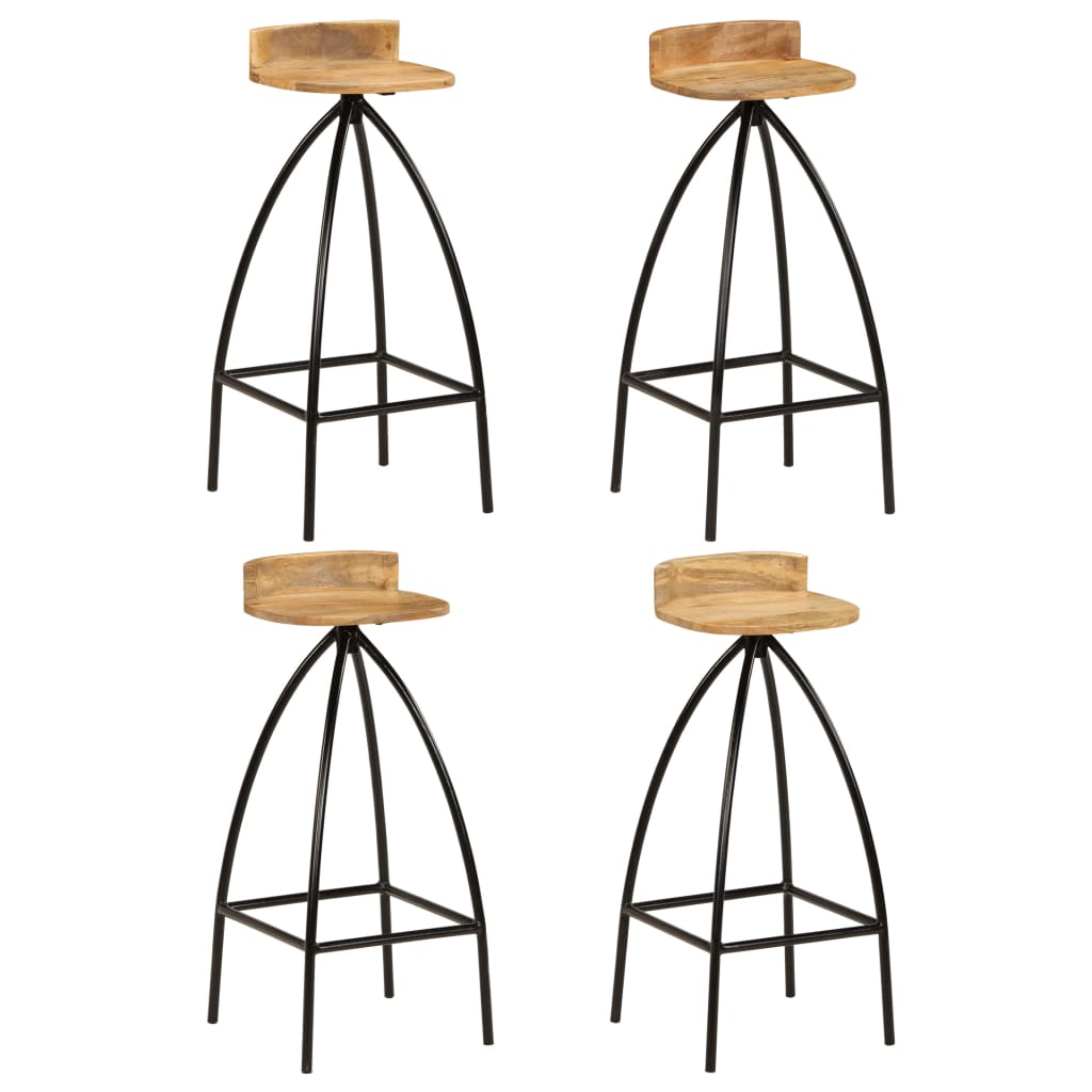 Bar Set 5 Pieces Solid Mango Wood