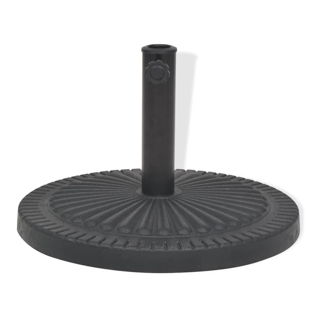 Parasol Base Resin Round Black