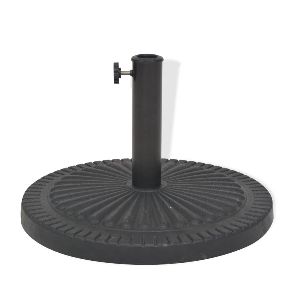 Parasol Base Resin Round Black