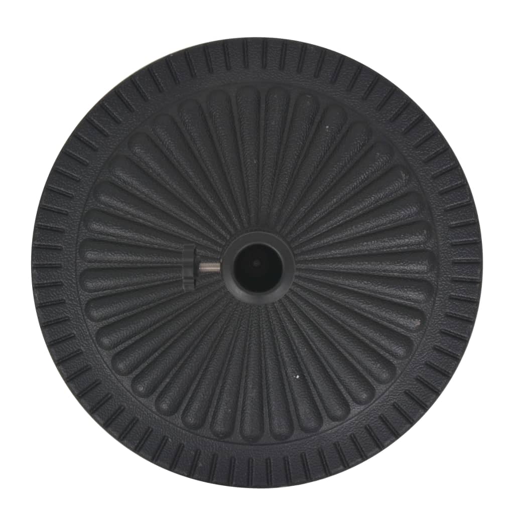 Parasol Base Resin Round Black