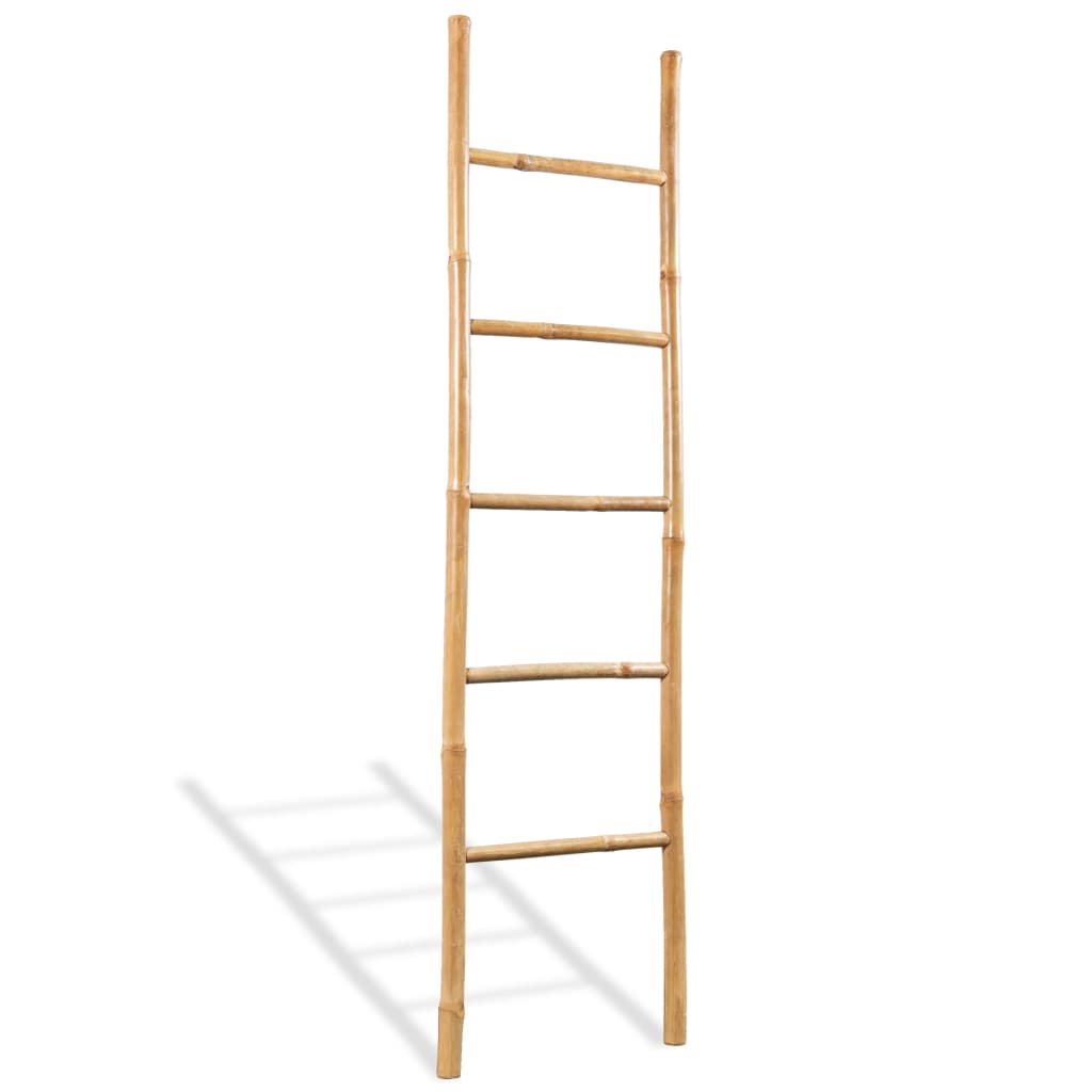 Bamboo Towel Ladder With 6 Rungs