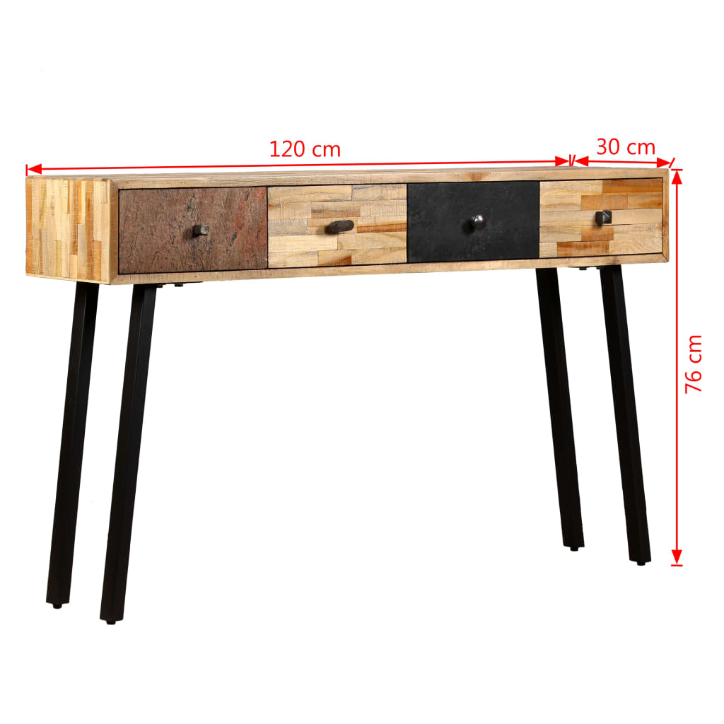 Console Table Solid Reclaimed Teak 120X30X76 Cm
