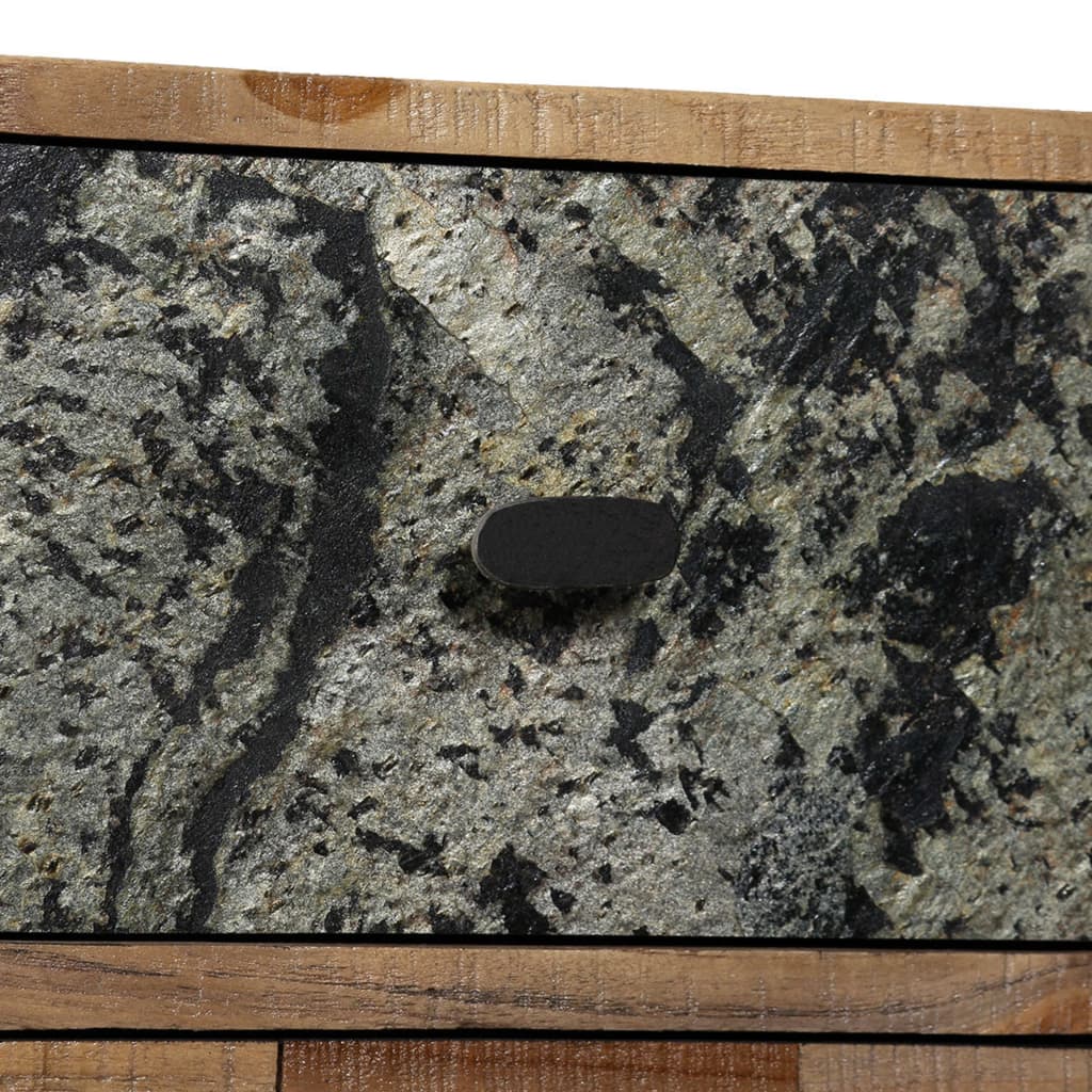 Side Cabinet With 6 Drawers Solid Reclaimed Teak 70X30X76 Cm