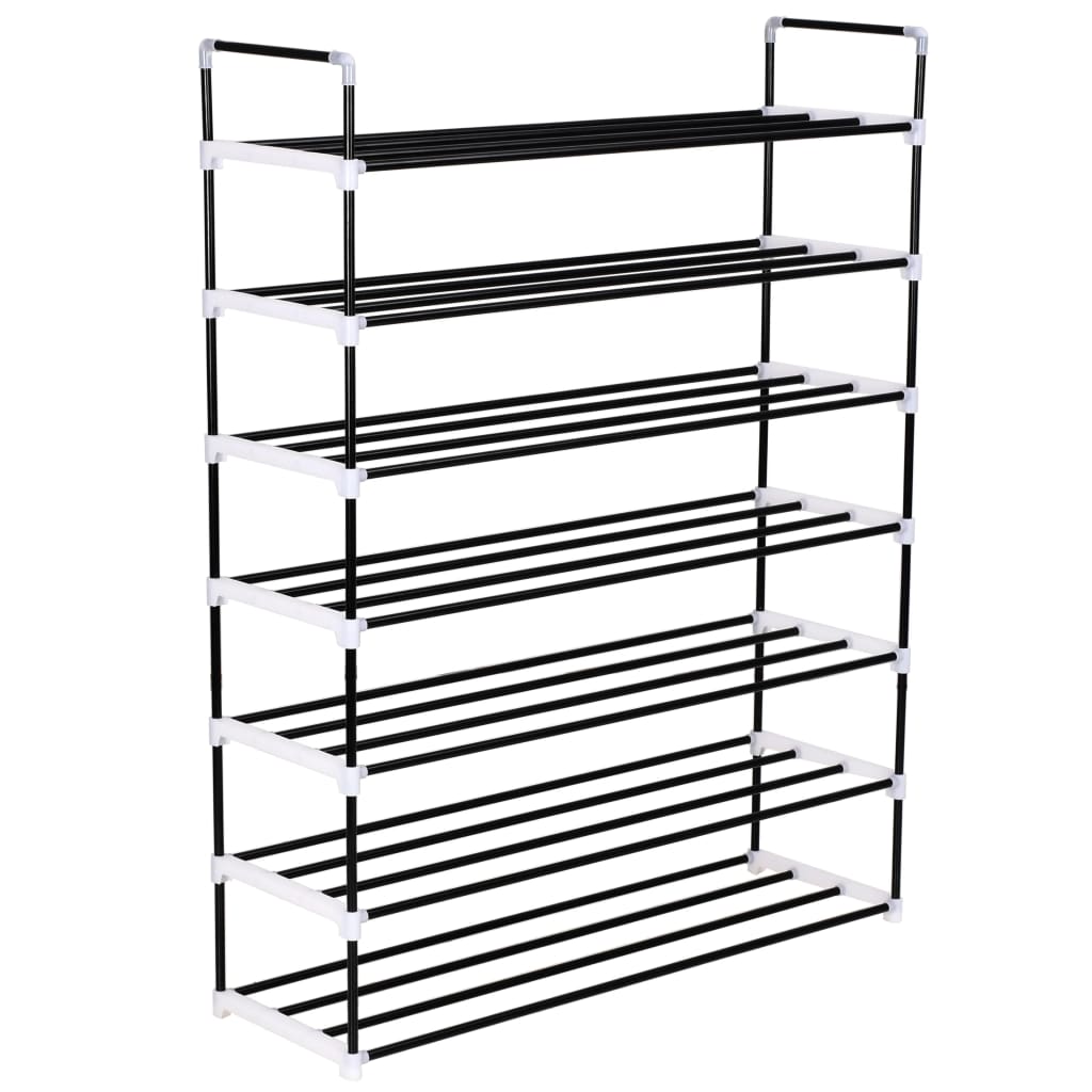 Shoe Rack With 7 Shelves Metal And Plastic