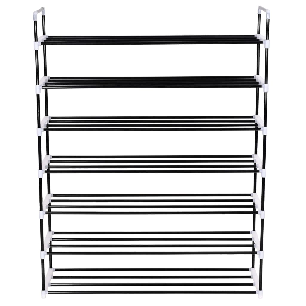 Shoe Rack With 7 Shelves Metal And Plastic