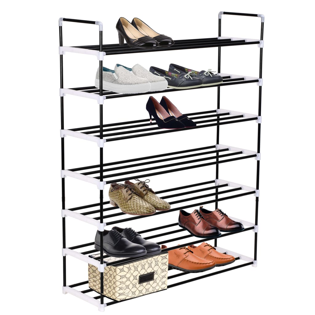 Shoe Rack With 7 Shelves Metal And Plastic