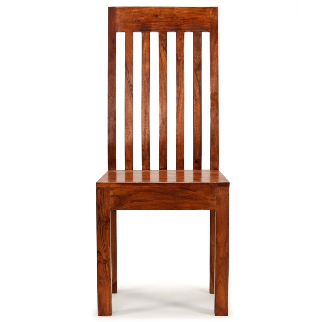 Dining Chairs 2 Pcs Solid Wood With Honey Finish Modern