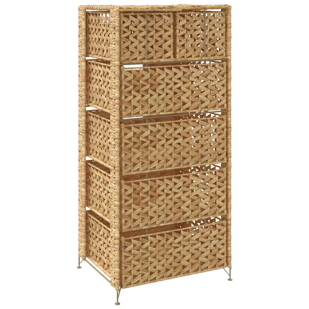 Storage Unit With 6 Baskets Water Hyacinth