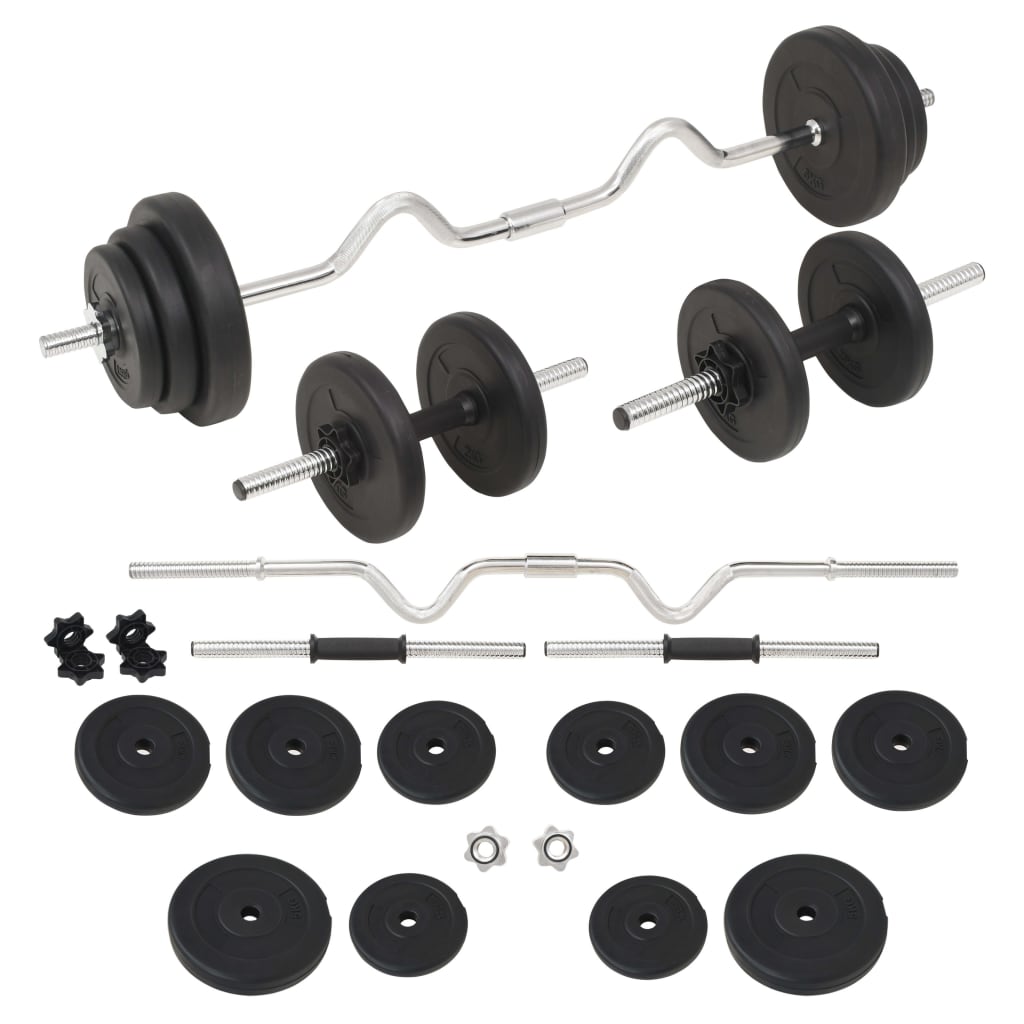 Barbell And Dumbbell With Plates