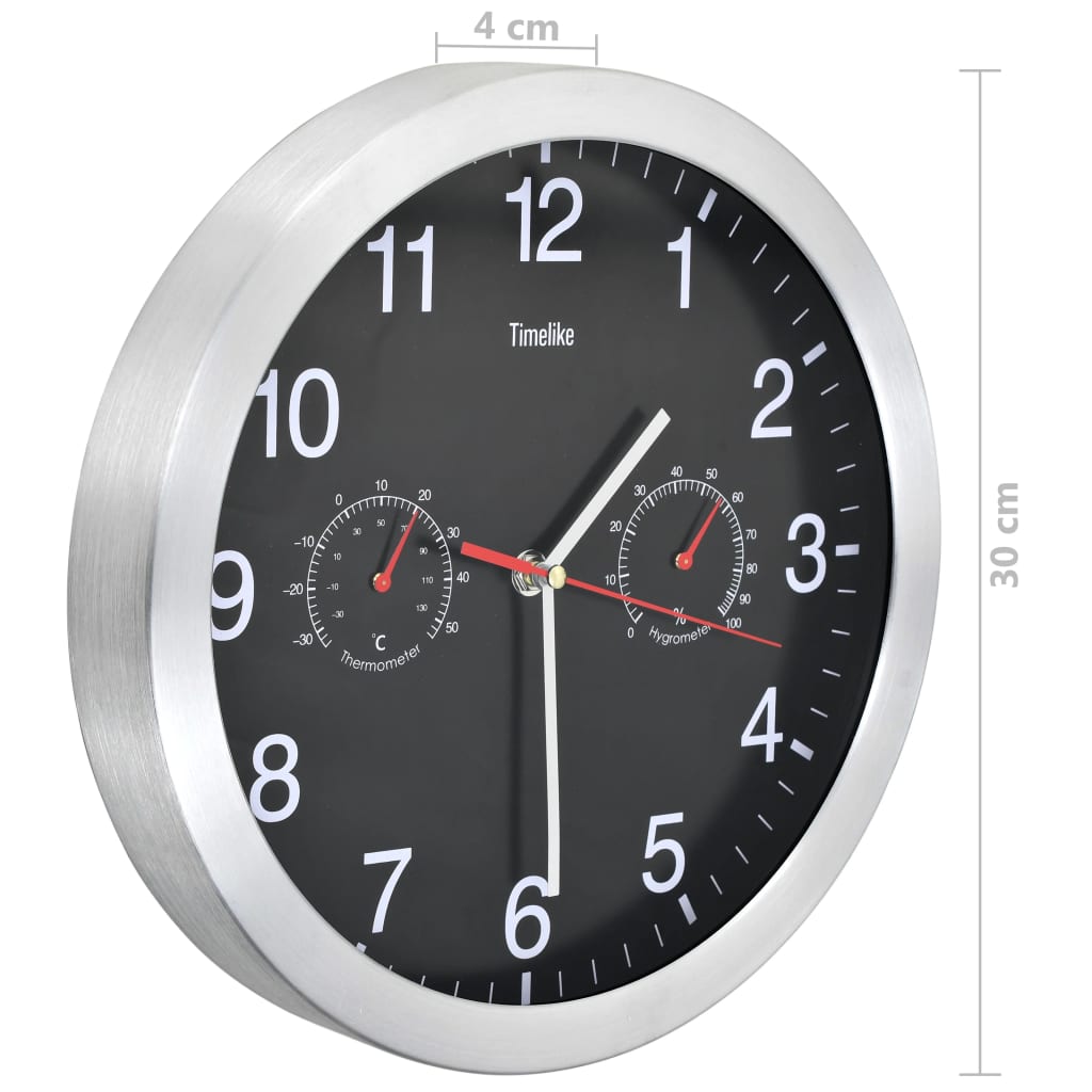 Wall Clock With Quartz Movement Hygrometer Thermometer