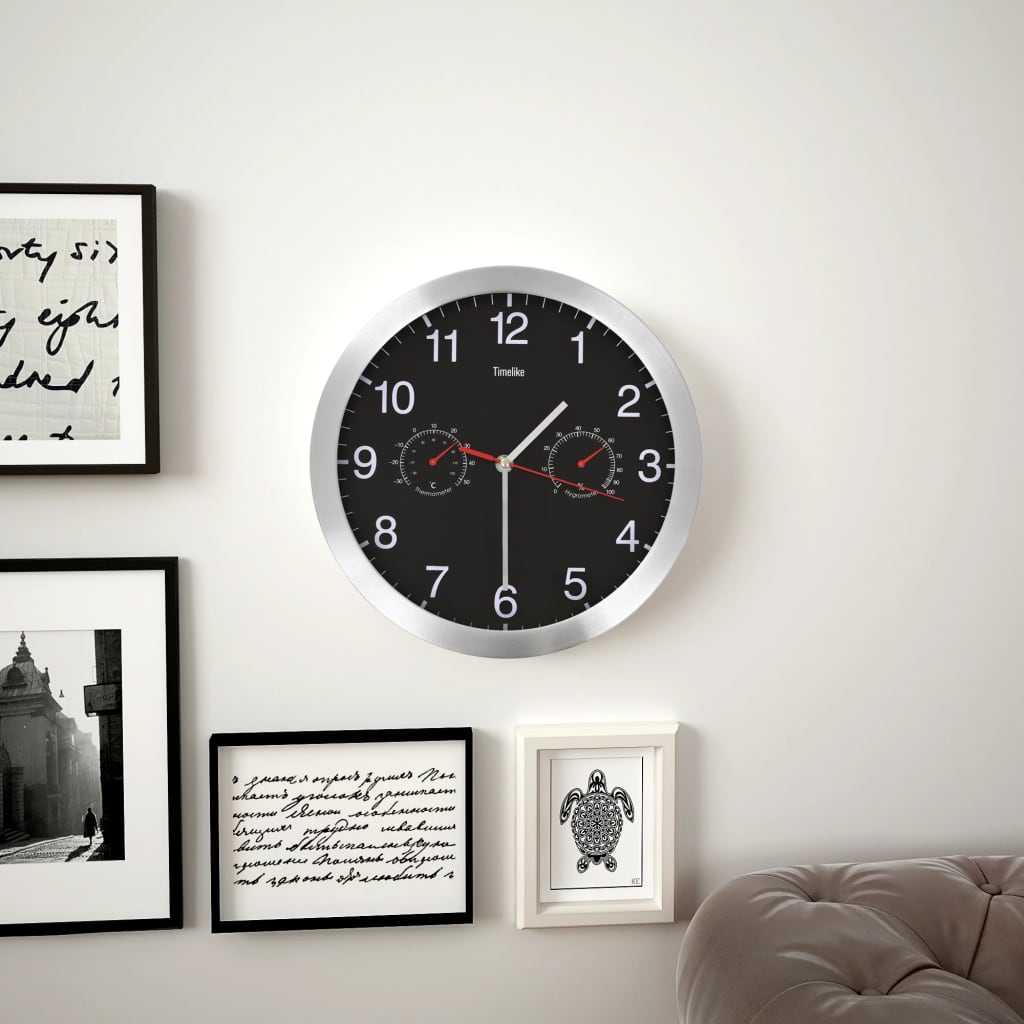 Wall Clock With Quartz Movement Hygrometer Thermometer