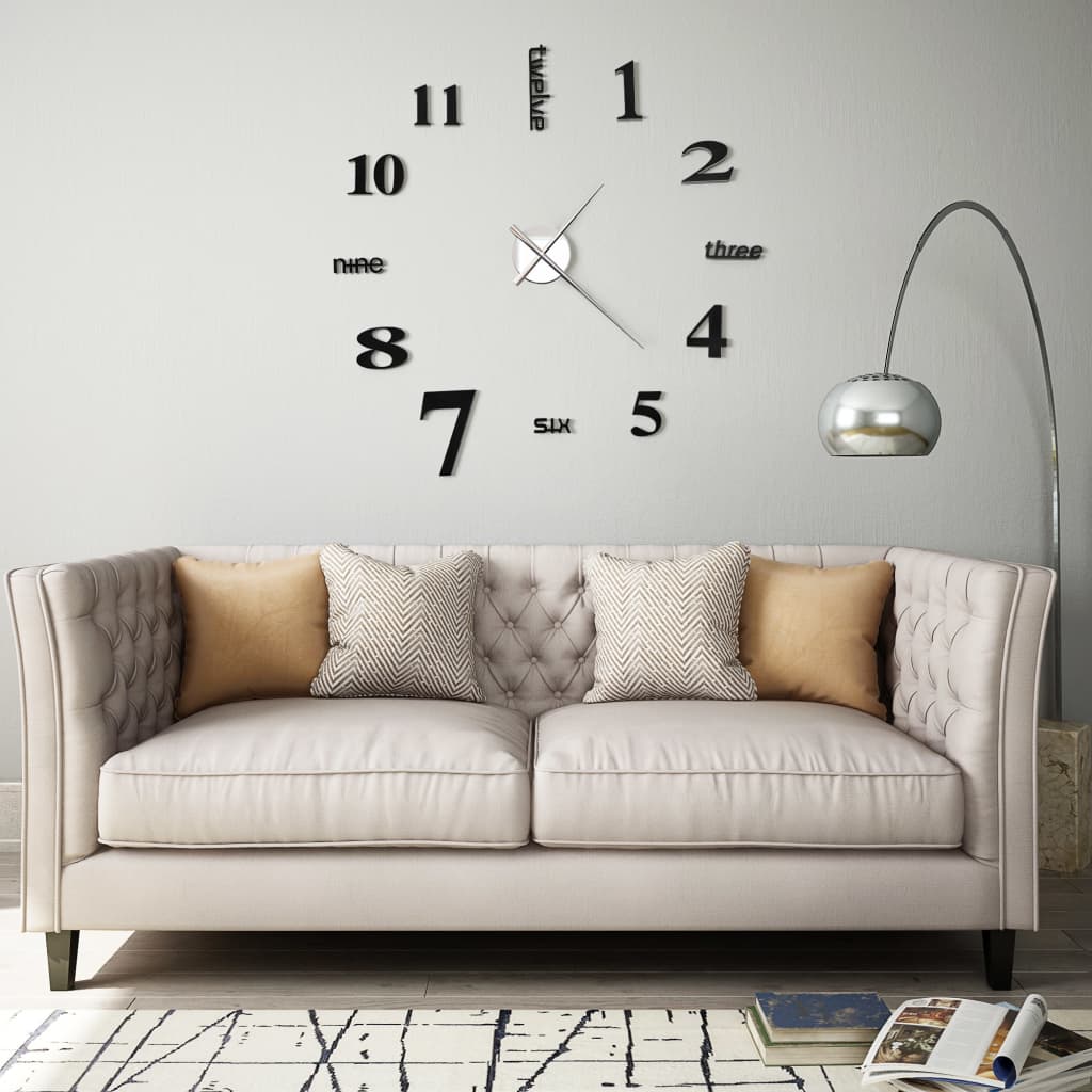 3D Wall Clock Modern Design 100 Cm Xxl