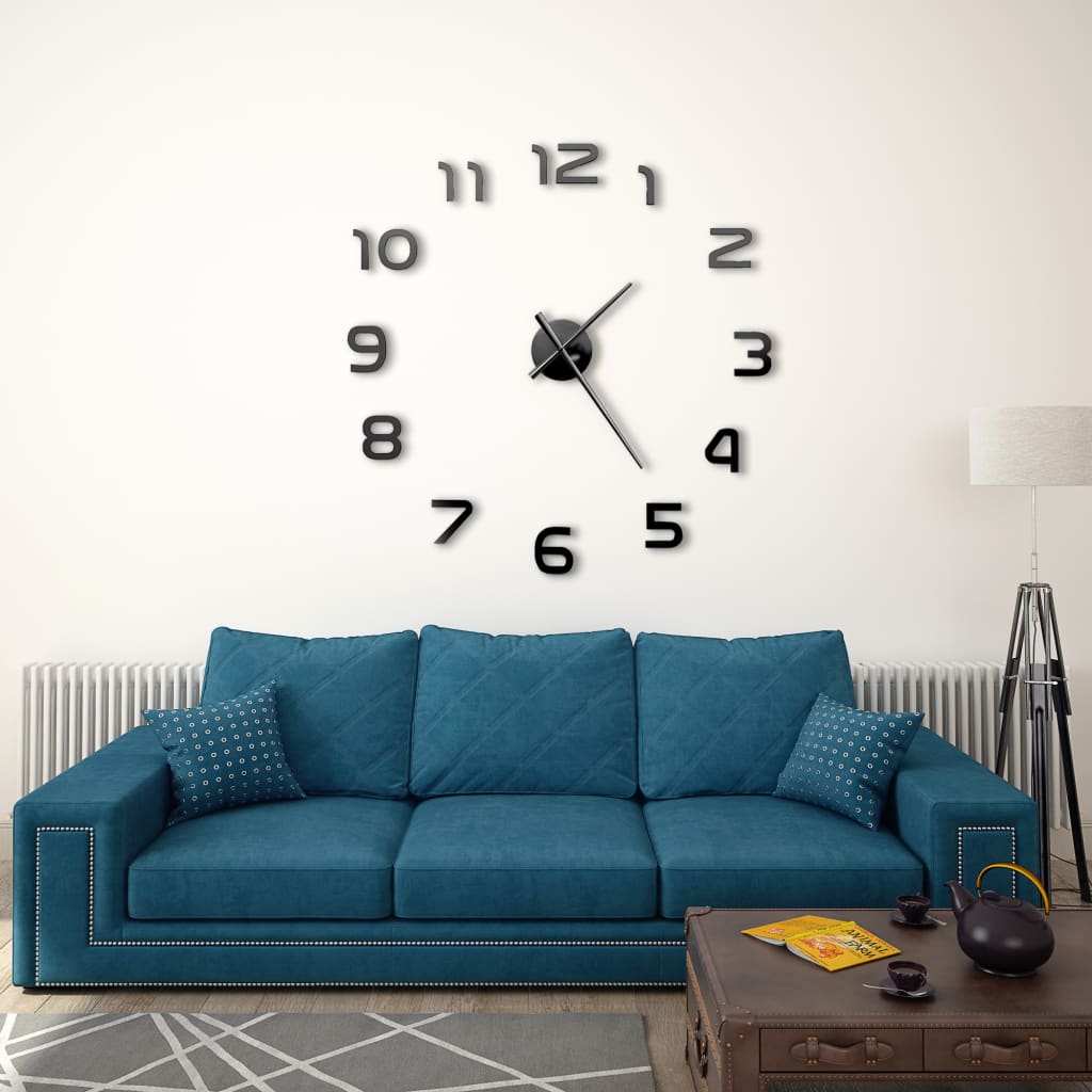 3D Wall Clock Modern Design 100 Cm Xxl