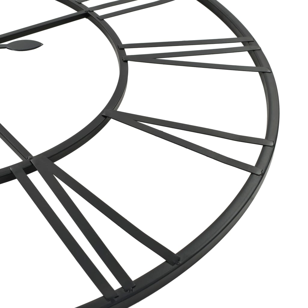 Vintage Wall Clock With Quartz Movement Metal 80 Cm Xxl