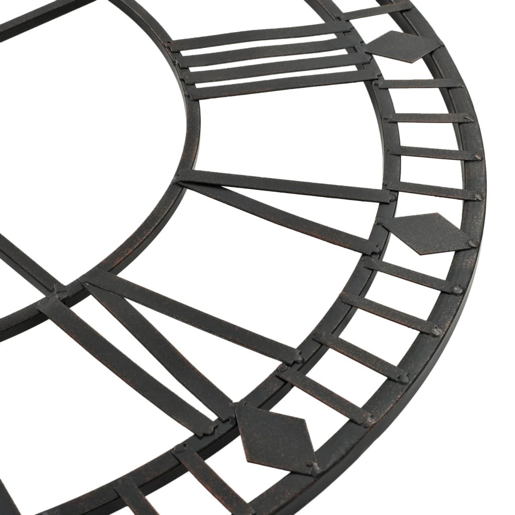 Vintage Wall Clock With Quartz Movement Metal 60 Cm Xxl