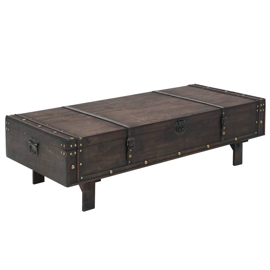 Coffee Table Plywood Vintage Style 120X55X35 Cm