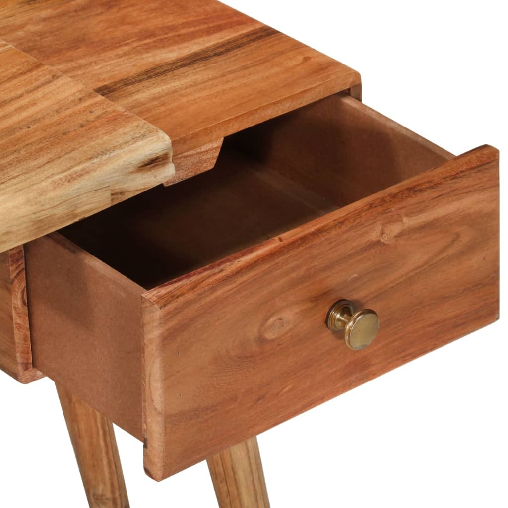Bedside Table Solid Acacia Wood 45X32X55 Cm