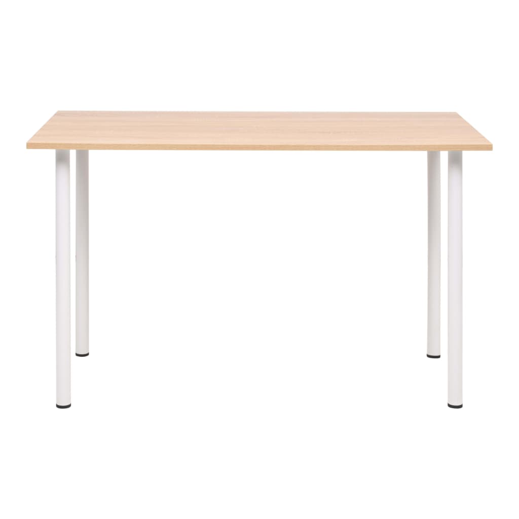 Dining Table 120X60X73 Cm Oak And White