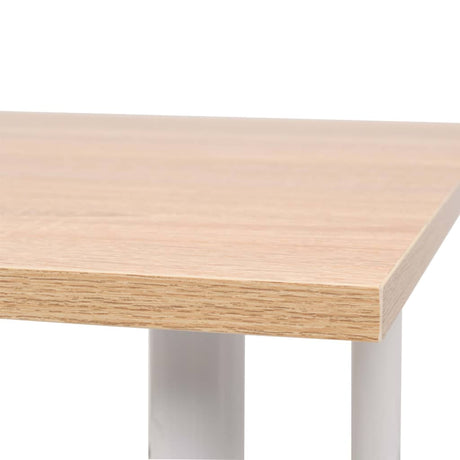 Dining Table 120X60X73 Cm Oak And White