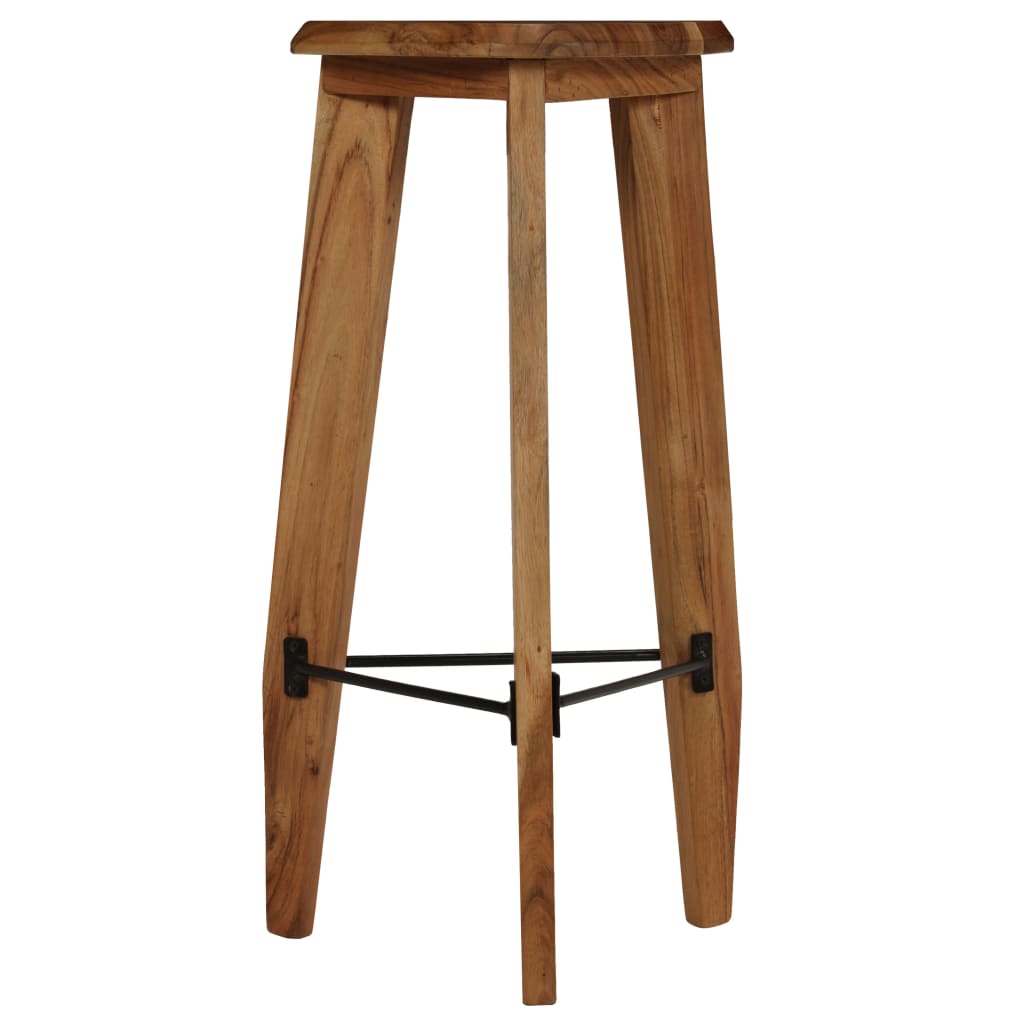 Bar Stools 2 Pcs Solid Acacia Wood