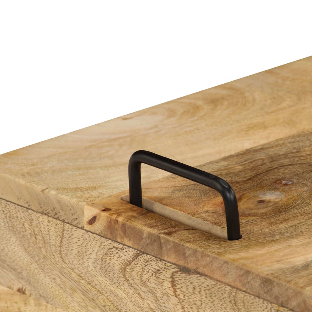 Bedside Table Solid Mango Wood 40X34X47 Cm