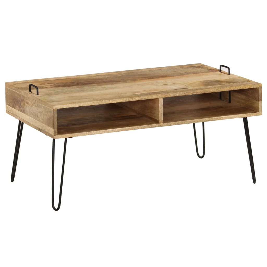 Coffee Table Solid Mango Wood 100X60X45 Cm