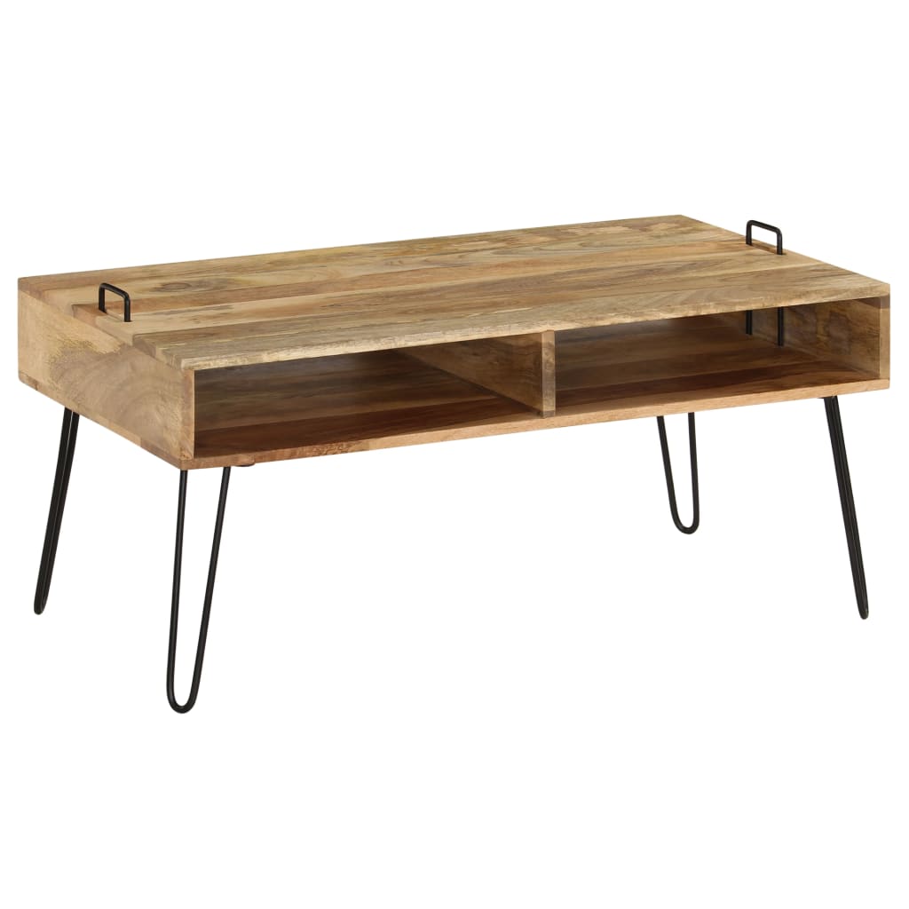 Coffee Table Solid Mango Wood 100X60X45 Cm