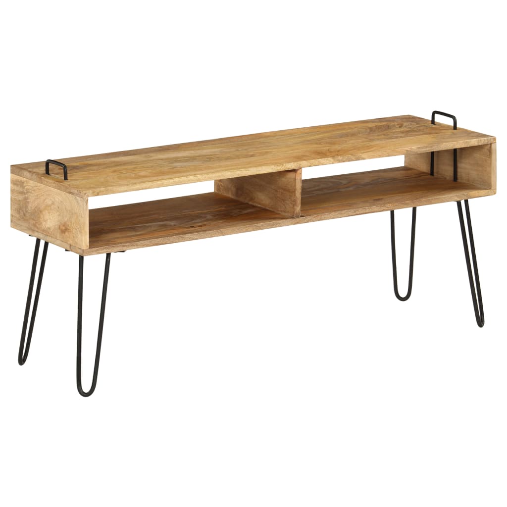 Tv Stand Solid Mango Wood 110X35X45 Cm