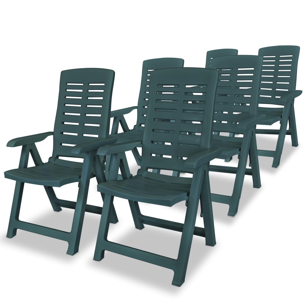 Reclining Garden Chairs 4 Pcs Plastic