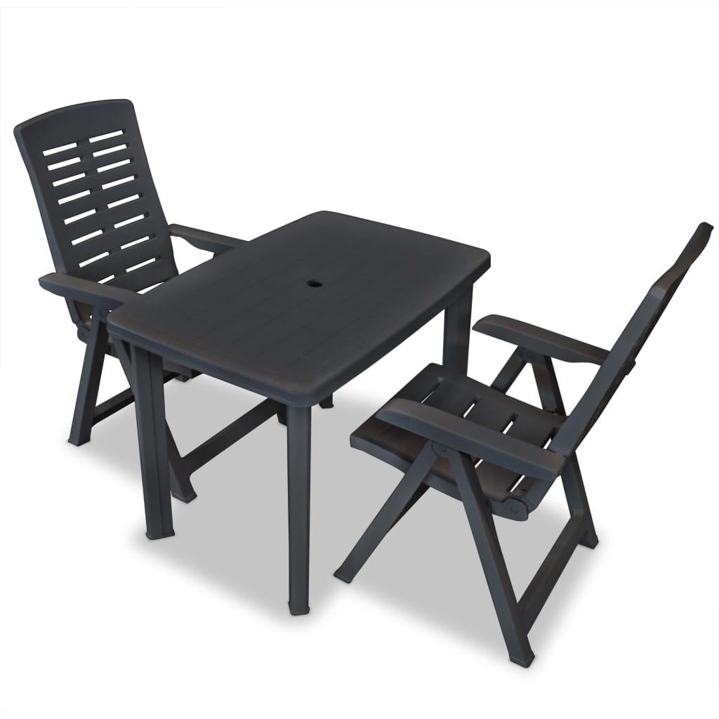 3 Piece Bistro Set Plastic