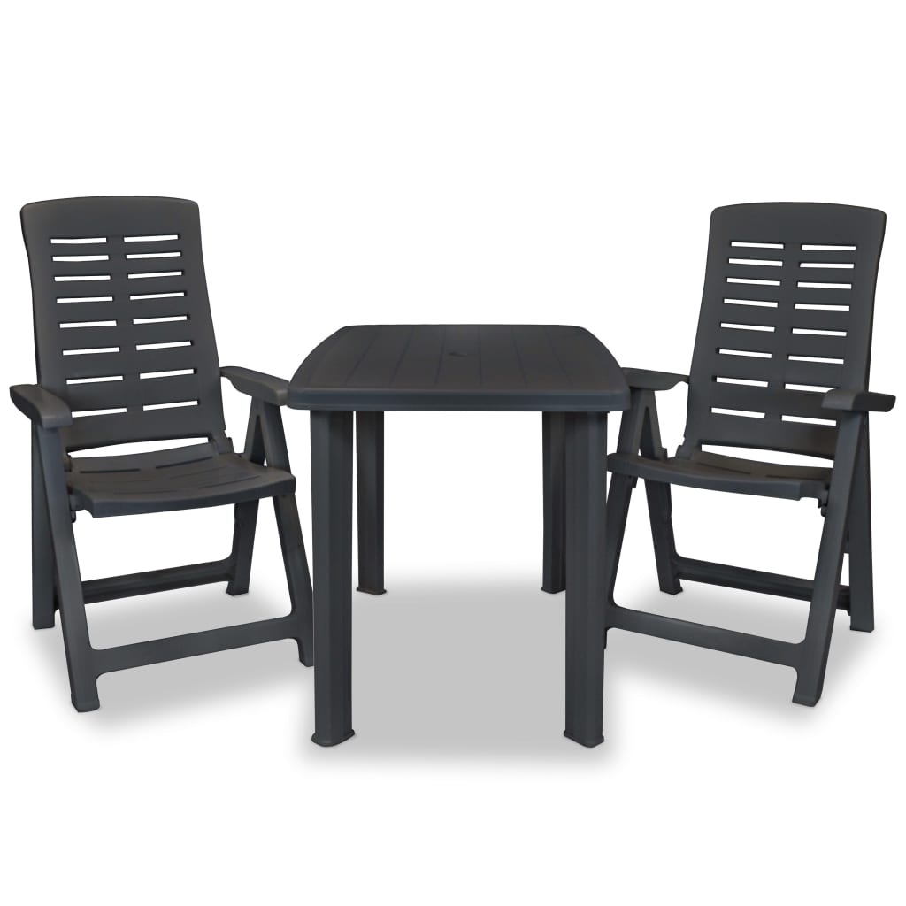 3 Piece Bistro Set Plastic