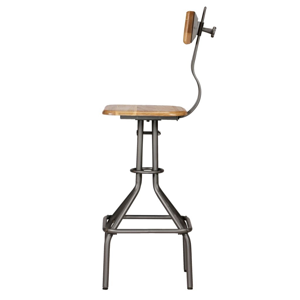 Bar Chairs 2 Pcs Solid Reclaimed Teak Wood