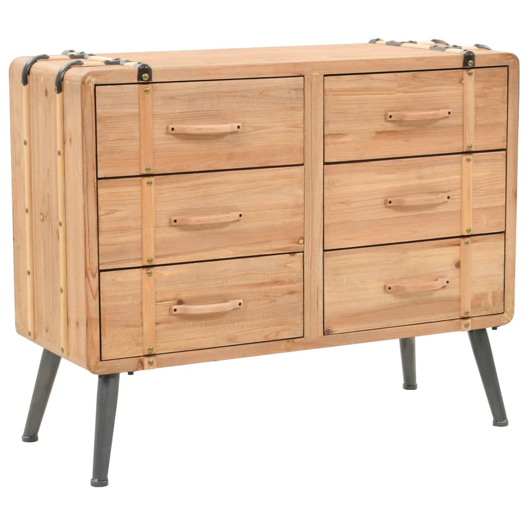 Drawer Cabinet Solid Fir Wood 91X35X73 Cm