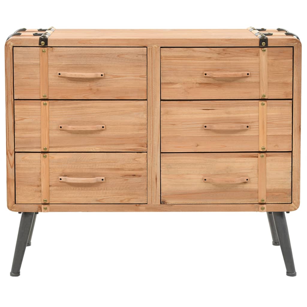 Drawer Cabinet Solid Fir Wood 91X35X73 Cm