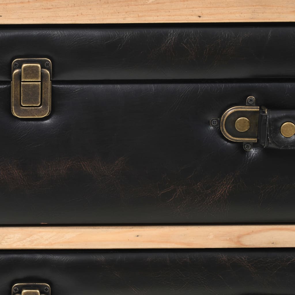 Drawer Cabinet Solid Fir Wood 80X36X75 Cm