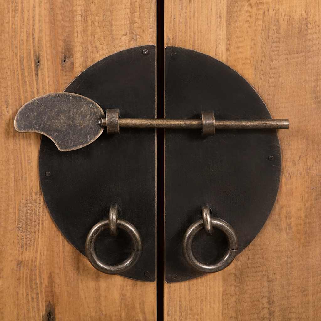 Bathroom Vanity Cabinet Solid Pinewood 70X32X63 Cm