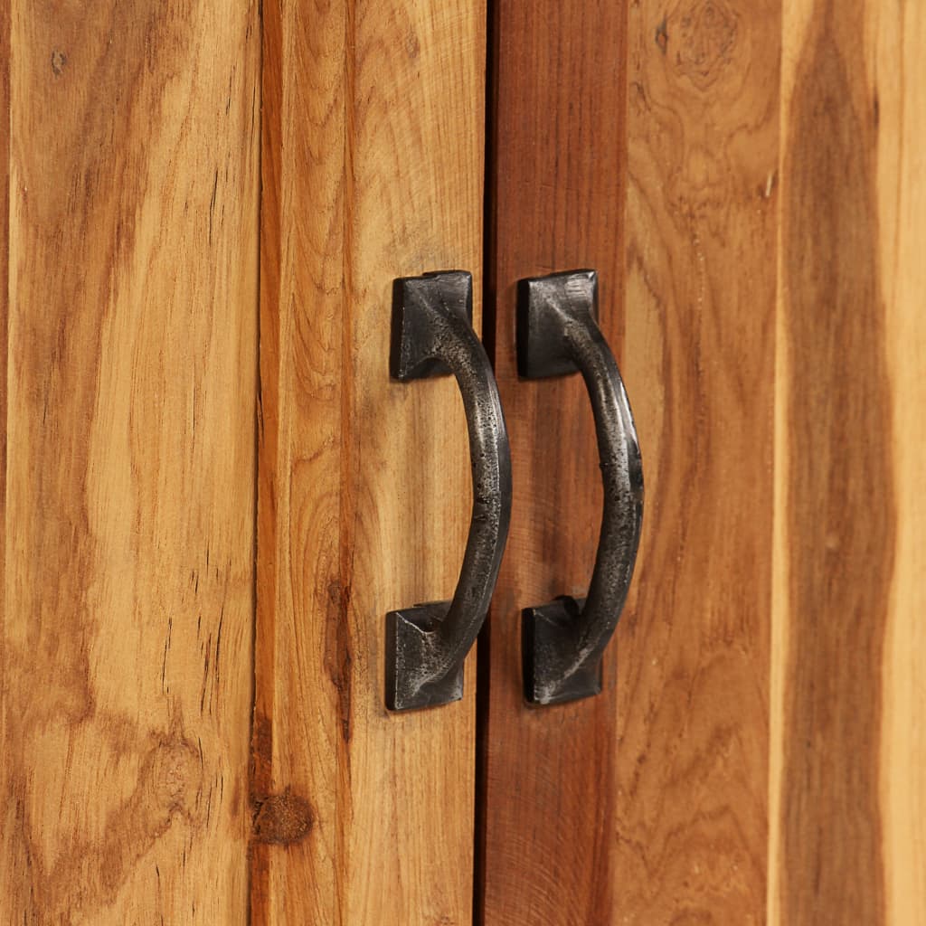 Sideboard Recycled Teak And Steel 65X30X70 Cm