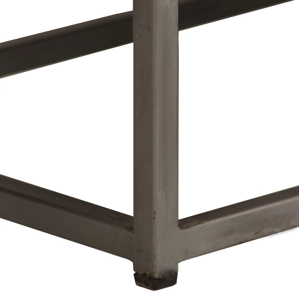 Tv Cabinet Recycled Teak And Steel 120X30X40 Cm