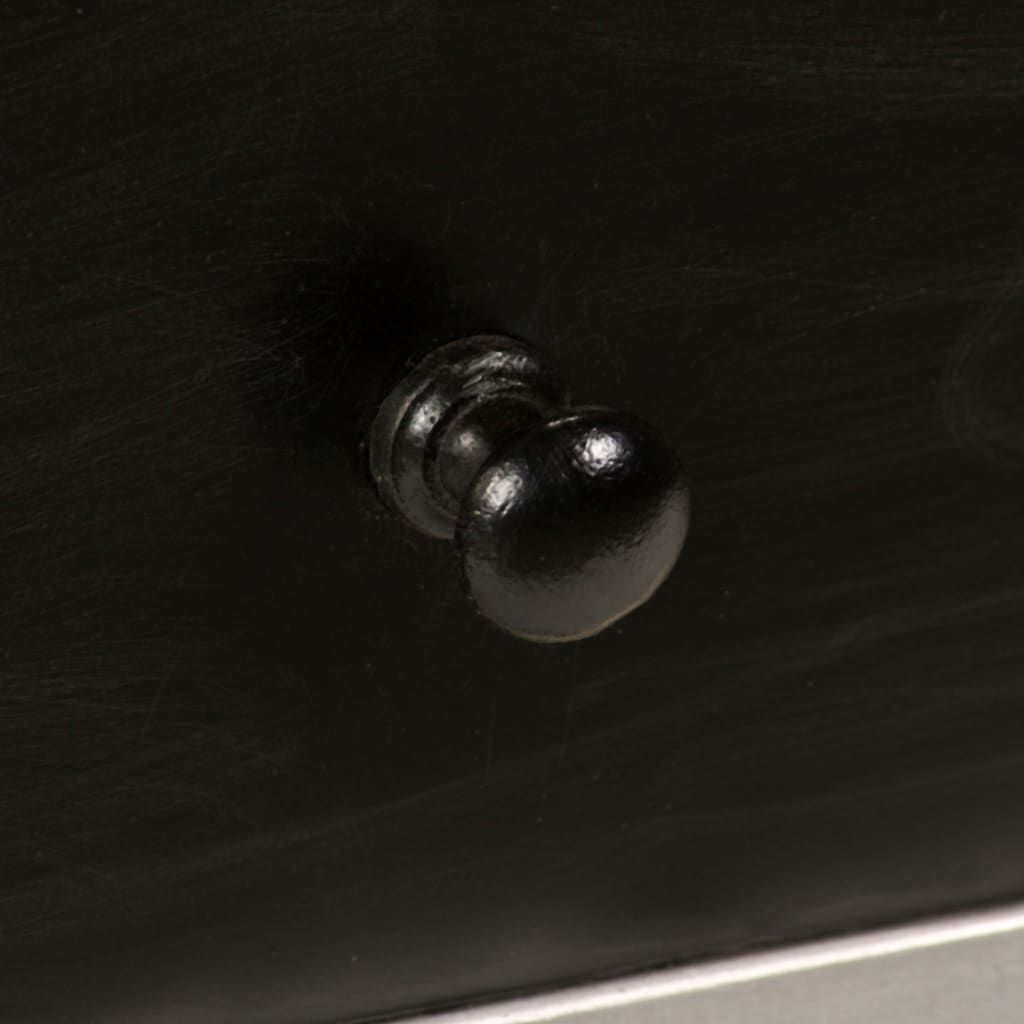 Tv Cabinet Solid Mango Wood And Steel 120X30X45 Cm