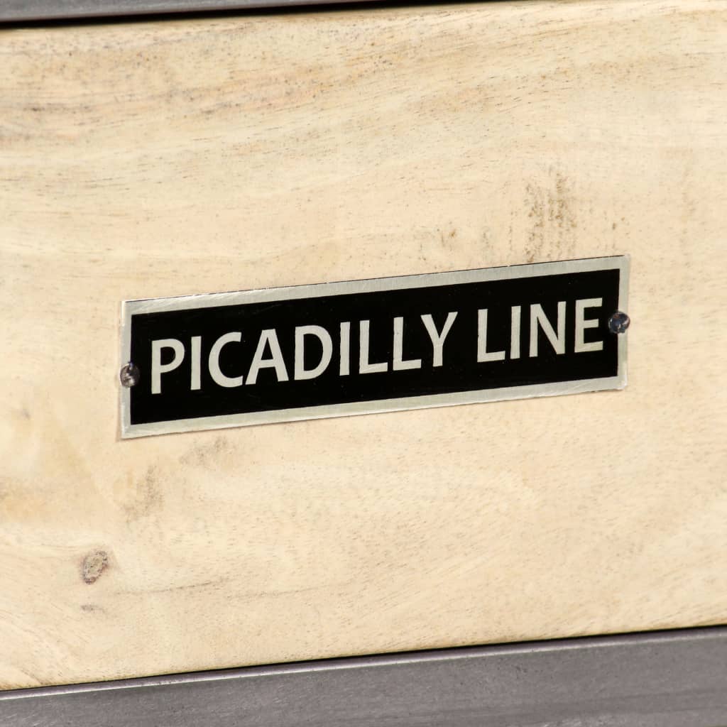 Tv Cabinet Solid Mango Wood And Steel 120X30X45 Cm