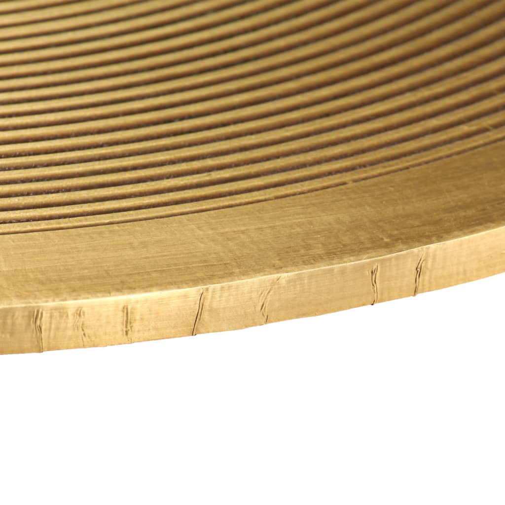 Table Set 2 Pieces Brass-Covered Mdf