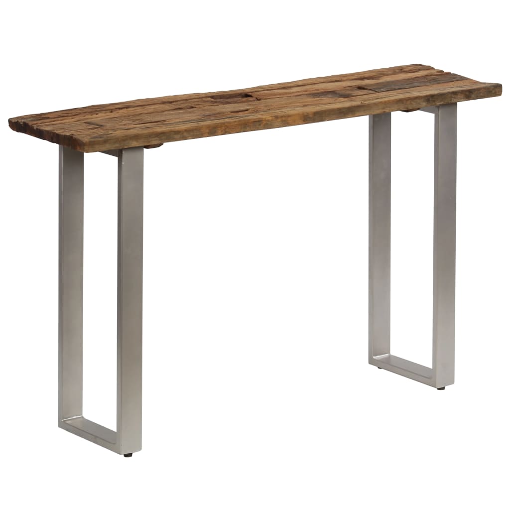 Console Table Reclaimed Wood And Steel 120X35X76 Cm